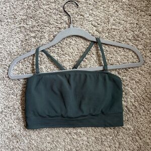 ALO dark green sports bra
